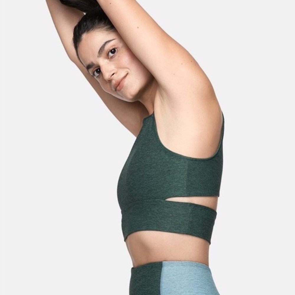 WORN ONCE OV Slashback Crop Hunter Green XS - Picture 3 of 5